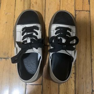 Black Grey Sneaker Women Real Leather